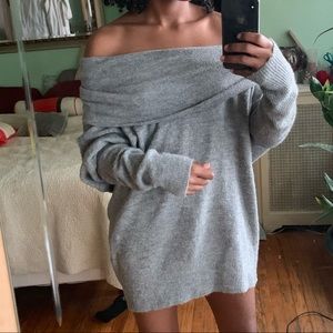 Cowl neck oversized sweater